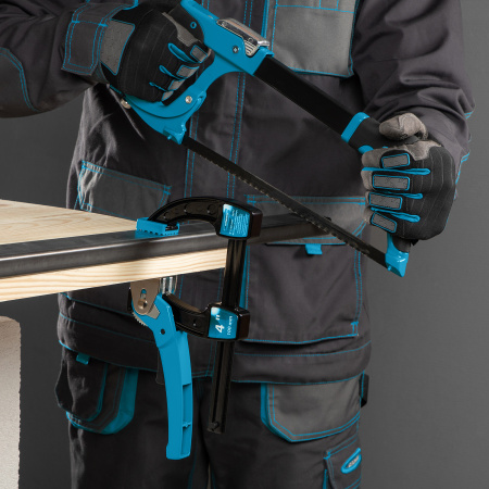 Струбцина реечная быстрозажимная 4, металлический корпус, рычажный храповой механизм, 100 мм Gross цена