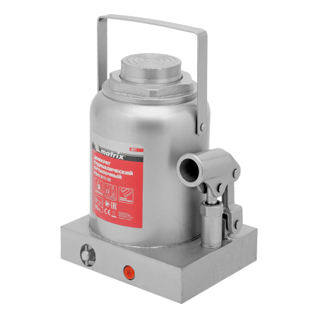 Домкрат гидравлический бутылочный, 30 т, h подъема 244-370 мм Matrix цена