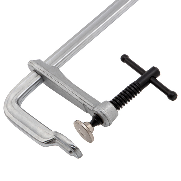Струбцина F-образная, 120x300мм, кованая Denzel цена