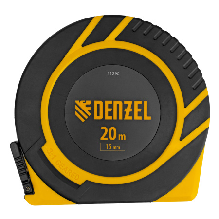 Рулетка геодезическая 20 м х 15 мм, закрытый корпус, фиберглассовая лента Denzel цена