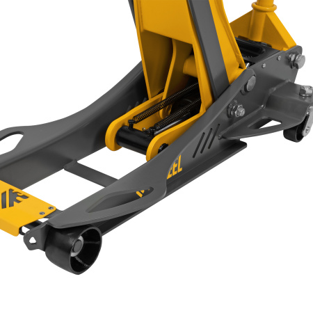 Домкрат гидравлический подкатной, 3,8 т, 110-580 мм, быстрый подъем, низкий подхват, проф. Denzel цена