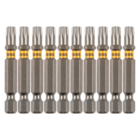 Бита TX 30х50, сталь S2, шестигранный профиль, 10 шт. Е 6,3 Denzel