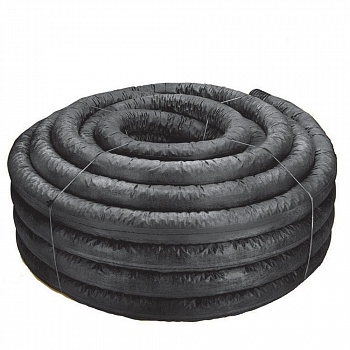 Труба дренажная d110 с перфорацией ДВУХСЛОЙНАЯ, в геоткани (50м) ПБТ