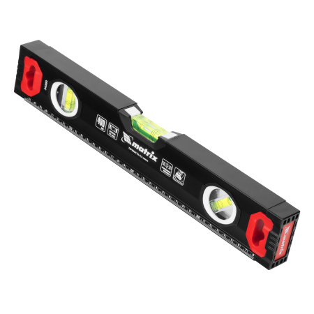 Уровень алюминиевый, усиленный, фрезерованный, 3 глазка, 400 мм Matrix цена