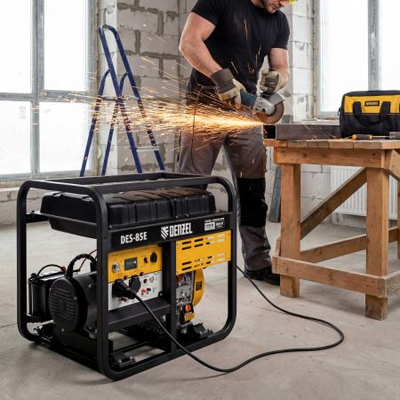 Генератор дизельный DES-85E, 8,5 кВт, 230 В, 16 л, электростартер Denzel