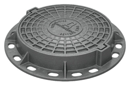 Люк чугунный круглый Тяжелый Магистральный Режимный ТМР (С250)1-60