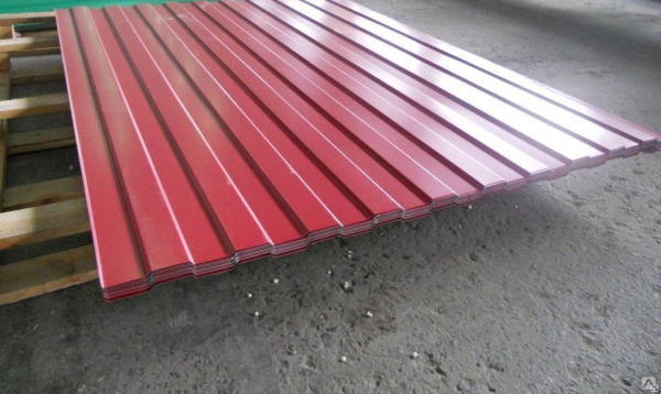 Профнастил С8 вишневый RAL 3005 1200х2000мм