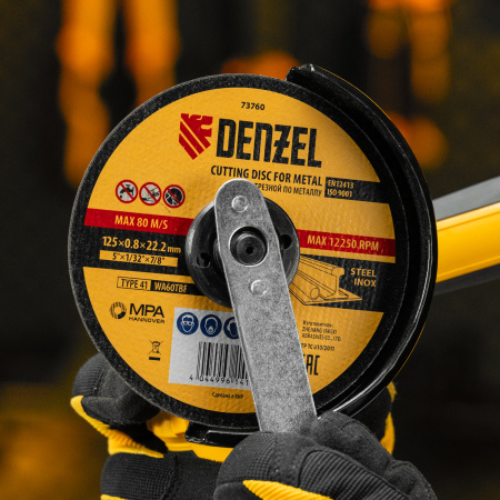 Круг отрезной по металлу, 125 х 0,8 х 22,2 мм, WA60TBF// Denzel