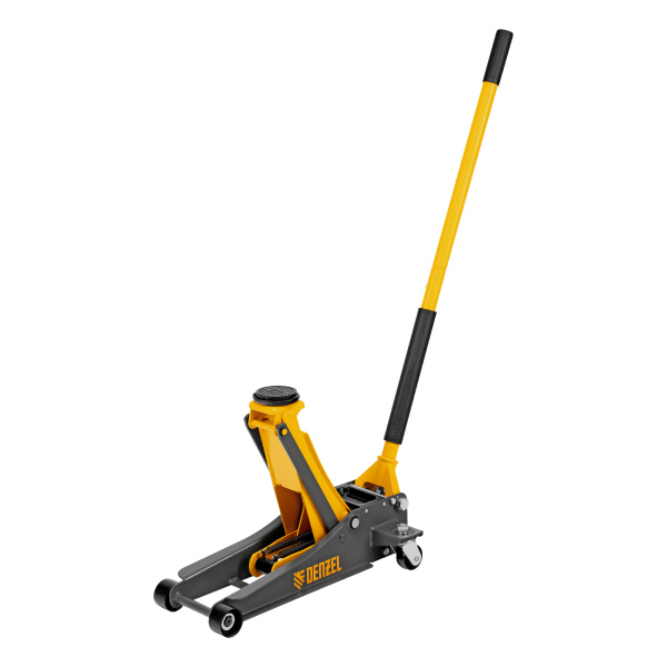 Домкрат гидравлический подкатной, 2,5 т, 85-430 мм, быстрый подъем, низкий подхват, проф. Denzel цена