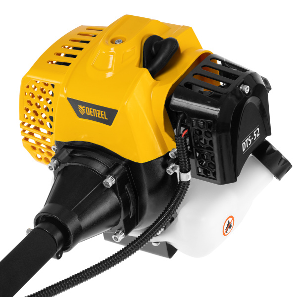 Триммер бензиновый DTS-52, 52 см3, неразъемная штанга, состоит из 2 частей Denzel цена