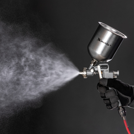 Краскораспылитель пневматический с верхним бачком V 1, 0 л, сопло D 1.2, 1.5 и 1.8 мм Matrix цена