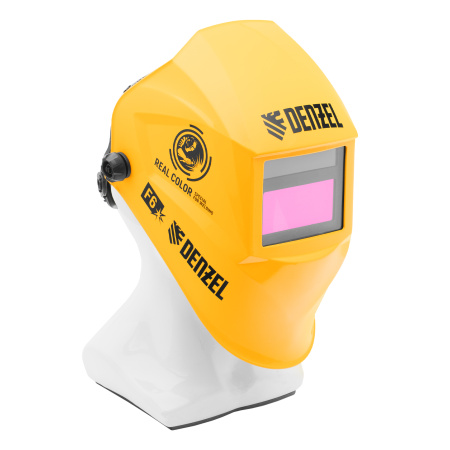 Щиток защитный лицевой (маска сварщика) F6, см. окно 93х43, Real Color, DIN4/5-8/9-13// Denzel цена