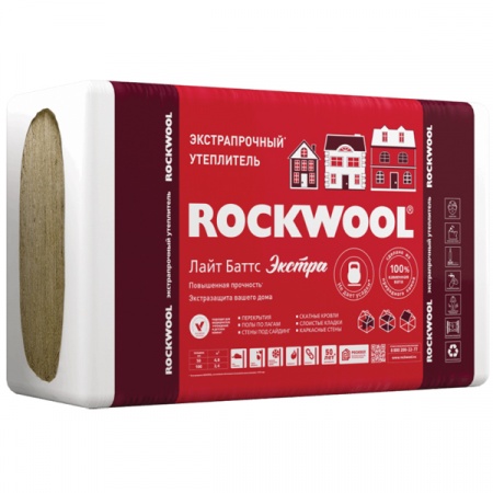 Утеплитель Rockwool Лайт Баттс Экстра 600х1000х50 мм 4.8м2 цена