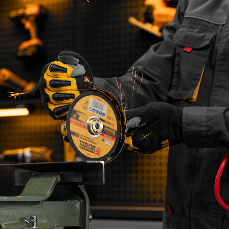 Пневматическая углошлифовальная машина AG125, 11000 об/мин, 125 мм, 186 л/мин Denzel цена