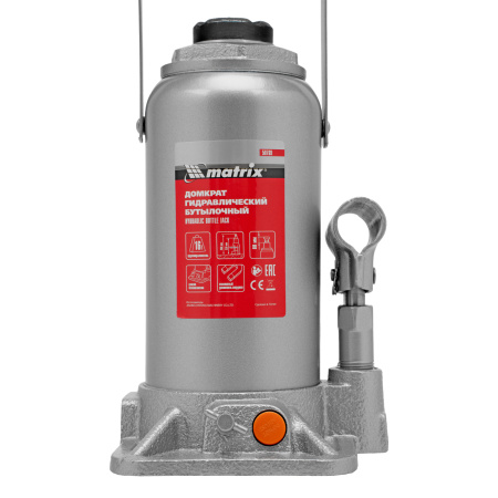 Домкрат гидравлический бутылочный, 16 т, h подъема 230-460 мм Matrix цена