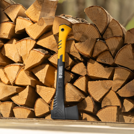 Топор-колун, F5, 1100 гр, двухкомпонентная рукоятка, 500 мм// Denzel цена