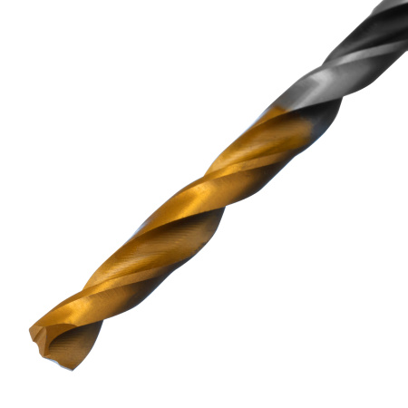 Сверло спиральное по металлу 4 x 75мм, Р6М5, Golden Tip, многогранная заточка Denzel