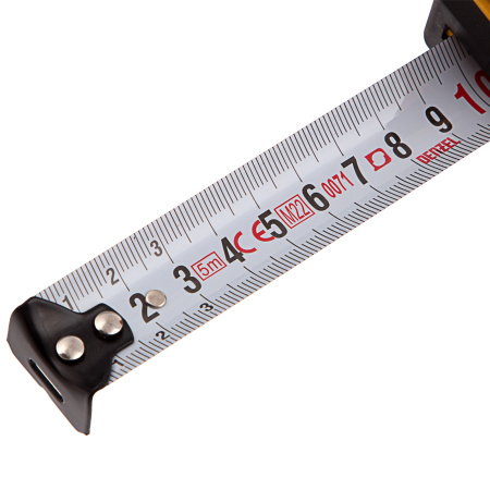 Рулетка 5м х 25мм, двухкомп. корпус, кнопка-пауза Denzel цена