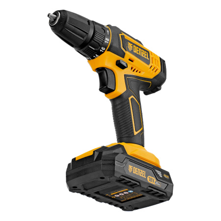 Дрель-шуруповерт аккумуляторная CDL-18-02BM, Li-Ion, 18 В, 2 аккумулятор Denzel