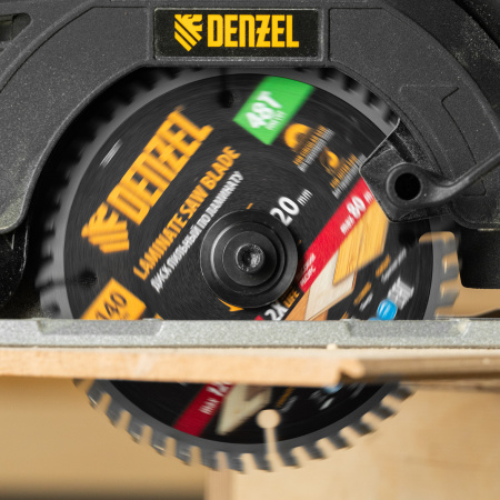 Пильный диск по ламинату ф140 х 20 мм, 48 зубьев Denzel