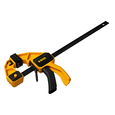 Струбцина F-образная, быстрозажимная, 300 х 80 мм, усиленный нейлоновый корпус Denzel цена