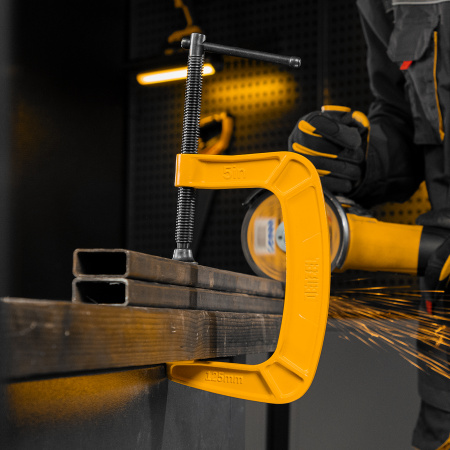 Струбцина G-образная, усиленная, 125 мм Denzel цена