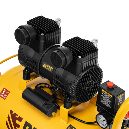 Компрессор безмасл. малошумный DLP-1500/50, 1,5 кВт,50 л, 2850 об/мин, 250 л/мин Denzel