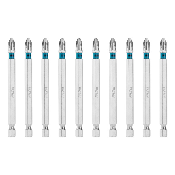 Бита PH2х90мм, сталь S2, шестигр., 10 шт. Gross