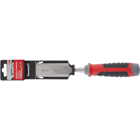 Долото-стамеска, 32 мм, 60 CrV, трехкомпонентная обрезиненная рукоятка Matrix цена