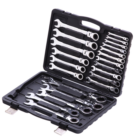 Набор ключей комбинированных, трещоточных шарнирных 13 шт. Matrix