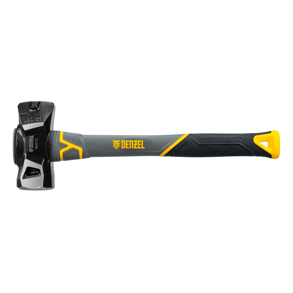 Кувалда с клиновидным бойком 1,8 кг, фибергласовая рукоятка c TPR Denzel
