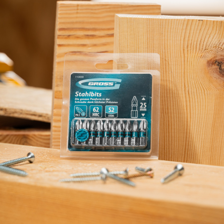 Бита PH2х25мм, сталь S2, шестигр., 10 шт. Gross