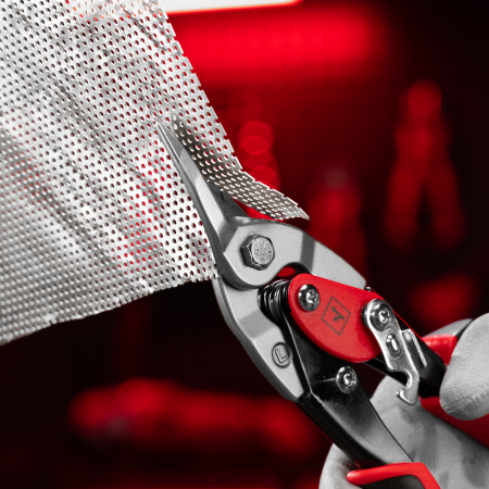 Ножницы по металлу, 250 мм, левый рез, сталь CRMO, двухкомпонентные рукоятки, PRO Matrix