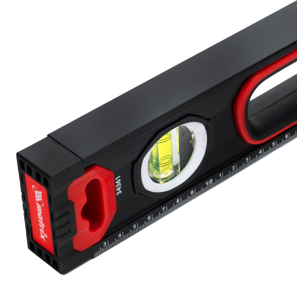 Уровень алюминиевый, усиленный, фрезерованный, 3 глазка, двухкомпонентные рукоятки, 600 мм Matrix цена