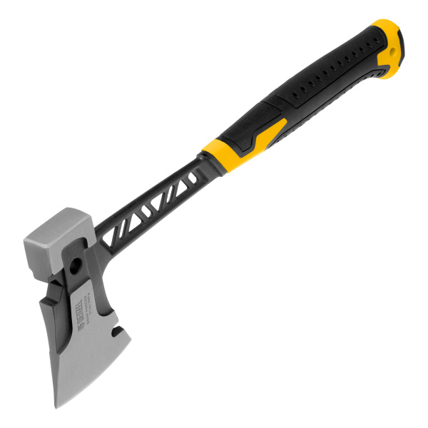 Топор цельнокованый 600 г, двухкомпонентная обрезиненная рукоятка Denzel цена