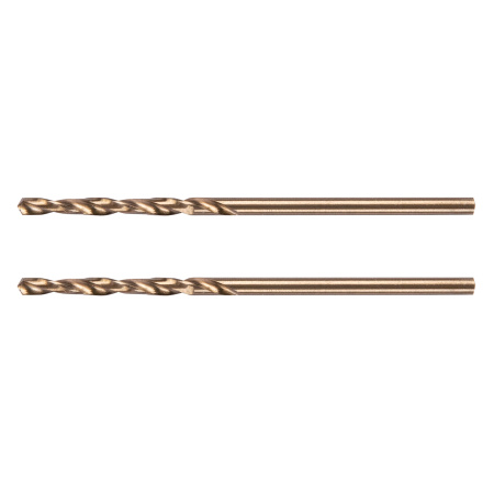 Сверло по металлу, 2 мм, HSS Co-8%, 2 шт.// Denzel