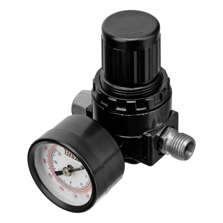 Регулятор давления с манометром R1500, 12 бар, 1/4" Denzel цена
