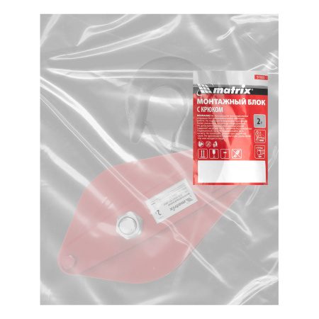 Блок монтажный с крюком, 2 т Matrix цена