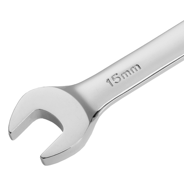 Ключ комбинированный, с трещеткой, 15 мм Denzel