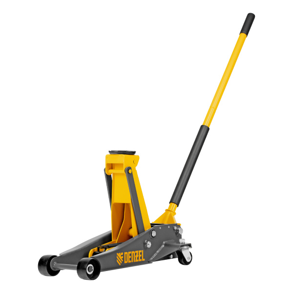 Домкрат гидравлический подкатной, 3 т, 125-470 мм, быстрый подъем, проф. Denzel цена