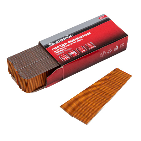 Гвозди финишные, (шпильки) 23GA для пневматического нейлера финишного D 0.64 мм, длина 15 мм, 5000 шт Matrix цена