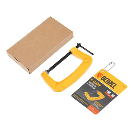 Струбцина G-образная, усиленная, 150 мм Denzel цена