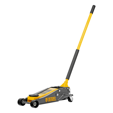 Домкрат гидравлический подкатной, 3 т, 125-470 мм, быстрый подъем, проф. Denzel цена