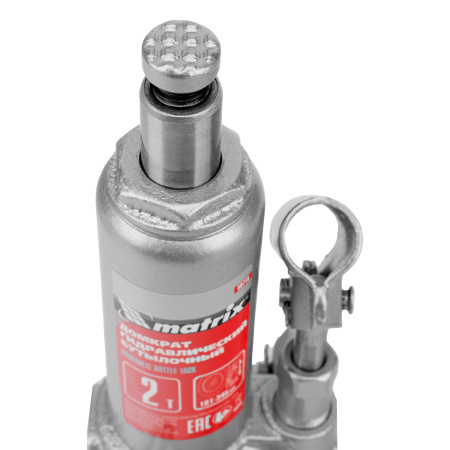 Домкрат гидравлический бутылочный, 2 т, высота подъема 181-345 мм Matrix цена