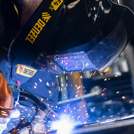 Щиток защитный лицевой (маска сварщика) F4, см. окно 90х35, DIN4/9-13// Denzel цена