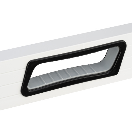 Уровень алюминиевый, 800 мм, усиленный, рукоятки, фрезерованный, 3 глазка, магнитный Gross цена