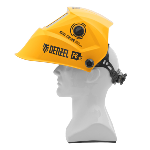 Щиток защитный лицевой (маска сварщика) F6, см. окно 93х43, Real Color, DIN4/5-8/9-13// Denzel цена