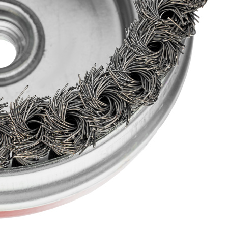 Щетка для УШМ Heavy Duty, 80 мм, М14, "чашка", крученая проволока 0.5 мм Matrix