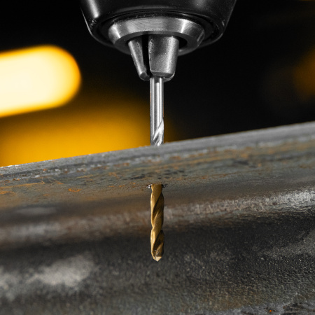 Набор сверл по металлу, 2-8мм, Р6М5-TiN, Golden Tip, 6 шт Denzel