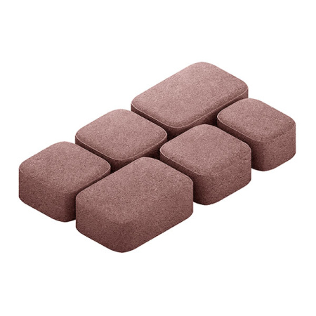 Тротуарная плитка Старый город классика 60 мм красный